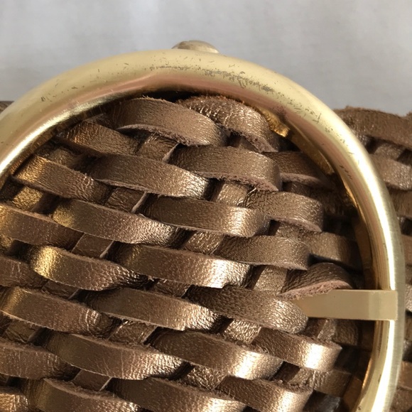Cole Haan weave gold belt Sz L main image 3